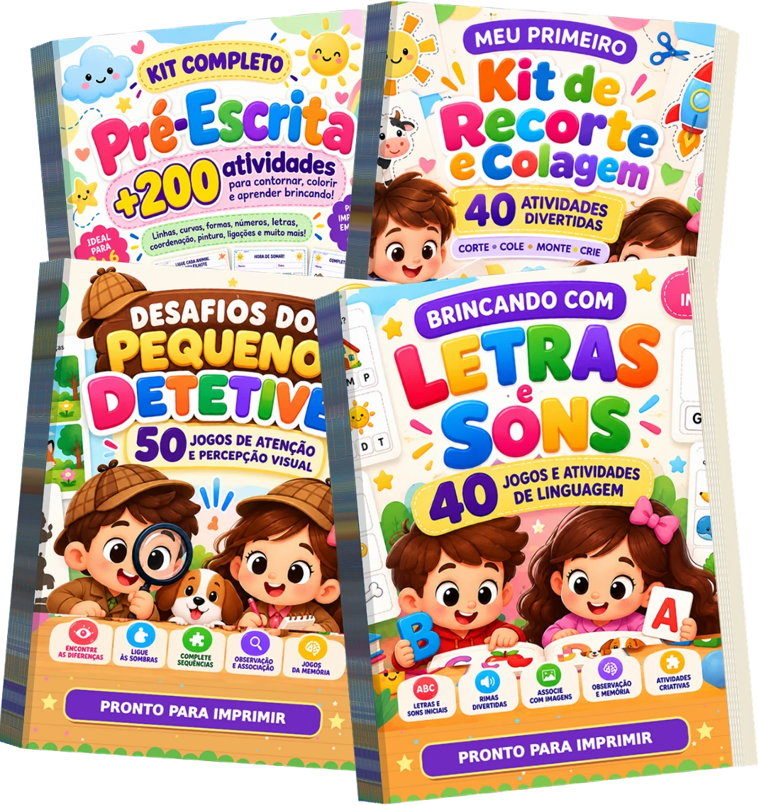 Montagem dos quatro PDFs incluídos no Kit Completo